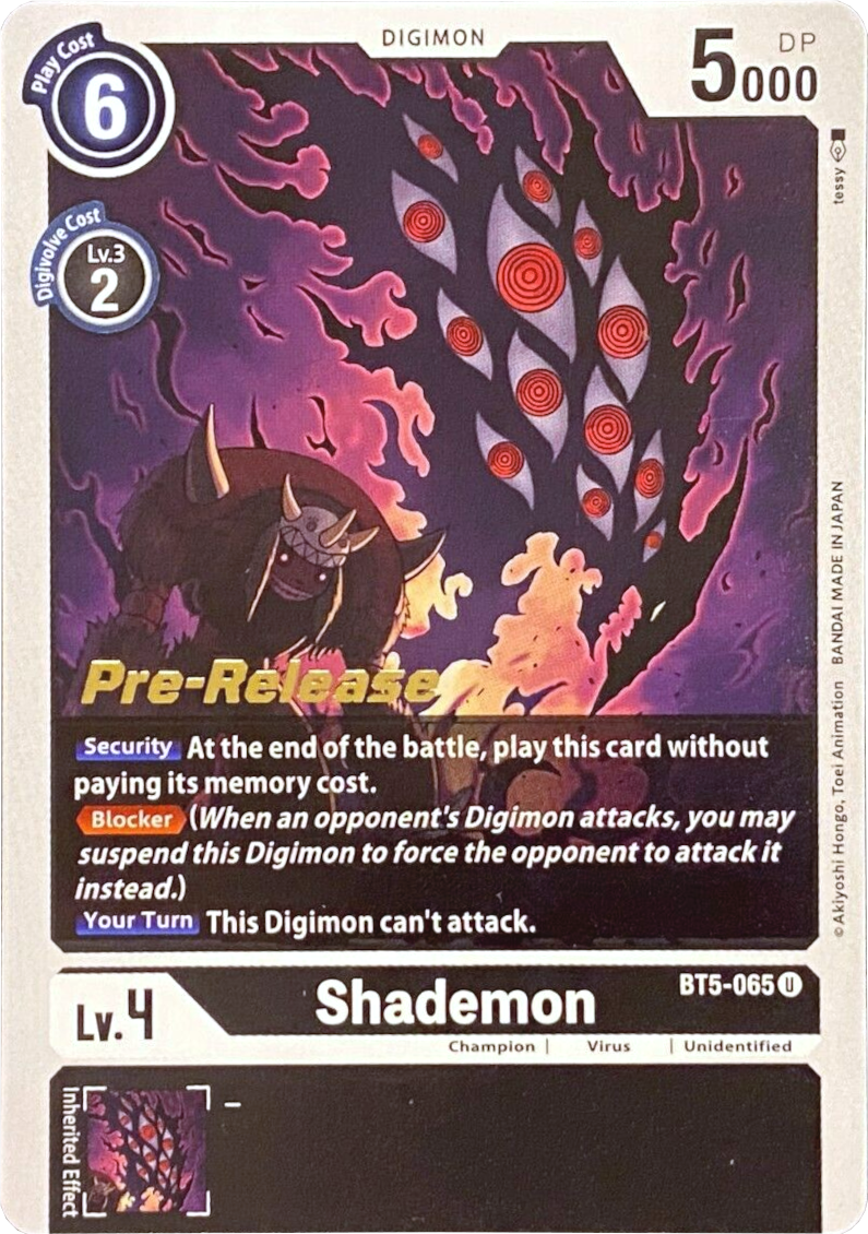 Shademon [BT5-065] [Battle of Omni Pre-Release Promos] | Card Merchant Takapuna