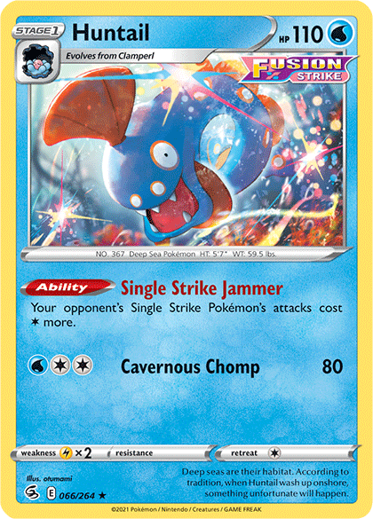 Huntail (066/264) [Sword & Shield: Fusion Strike] | Card Merchant Takapuna