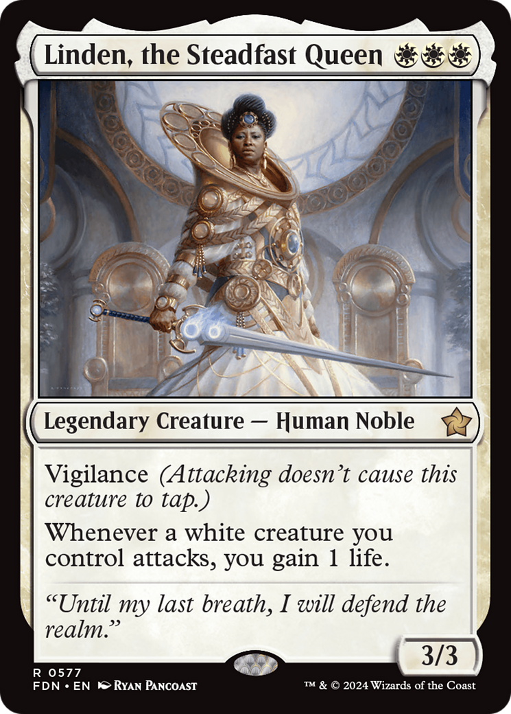 Linden, the Steadfast Queen [Foundations] | Card Merchant Takapuna