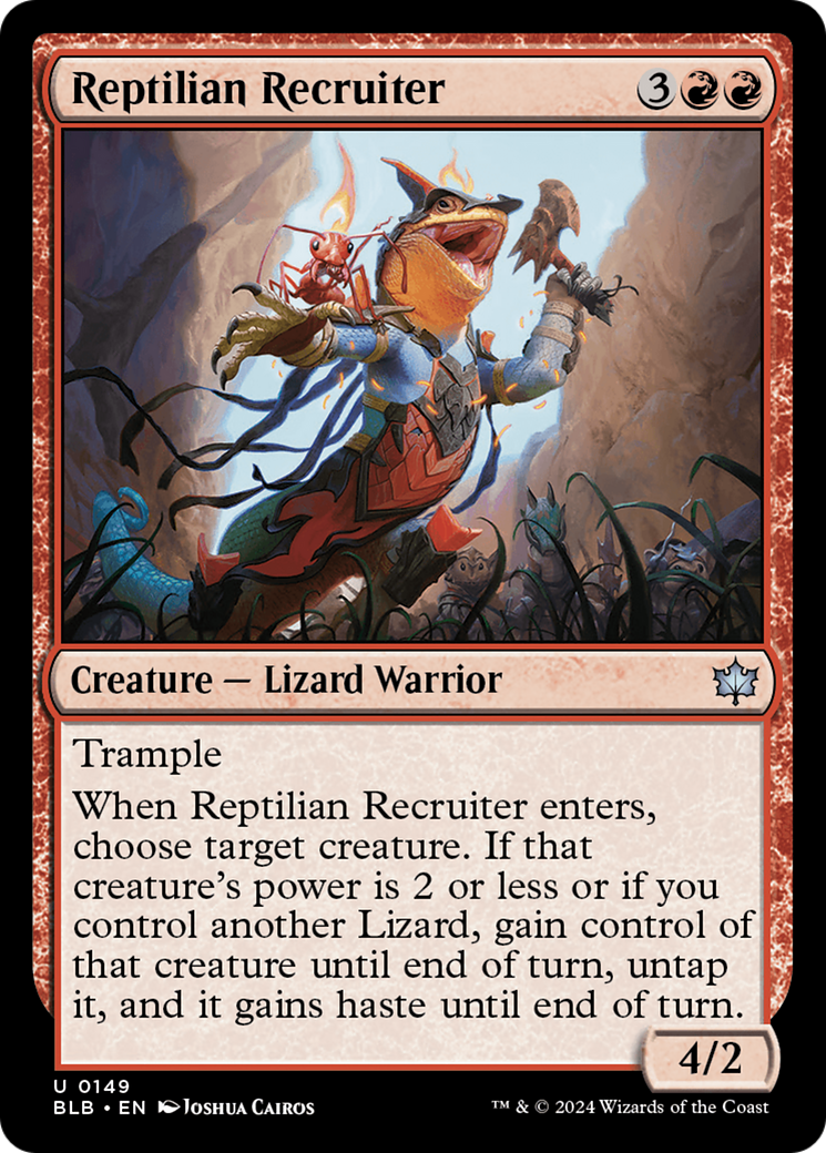 Reptilian Recruiter [Bloomburrow] | Card Merchant Takapuna