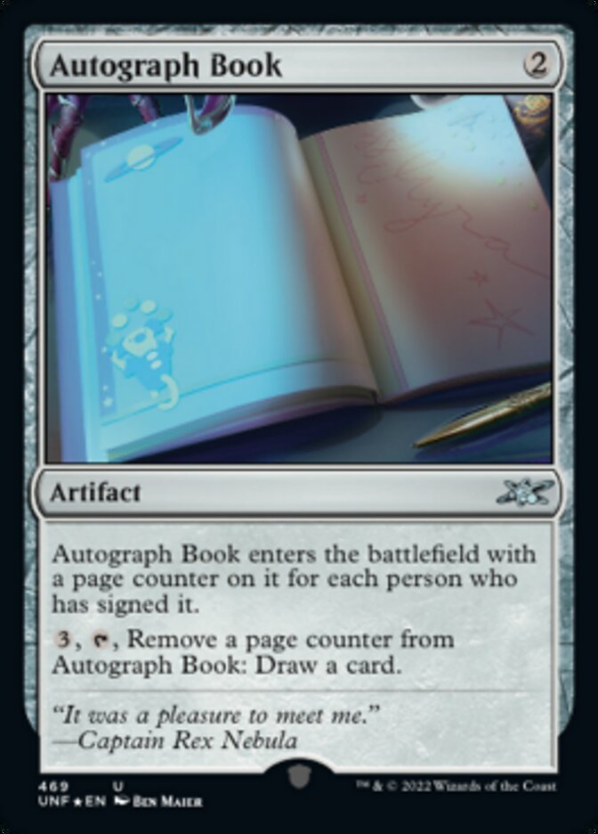 Autograph Book (Galaxy Foil) [Unfinity] | Card Merchant Takapuna