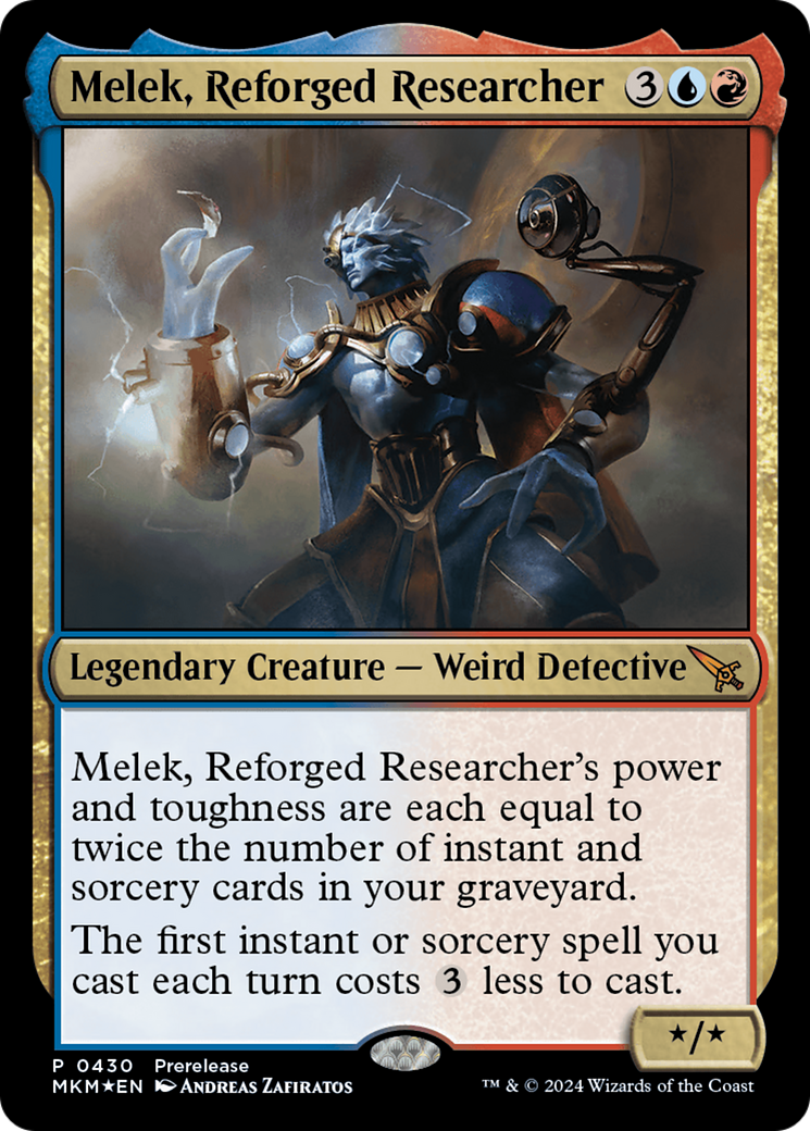 Melek, Reforged Researcher [Murders at Karlov Manor Prerelease Promos] | Card Merchant Takapuna