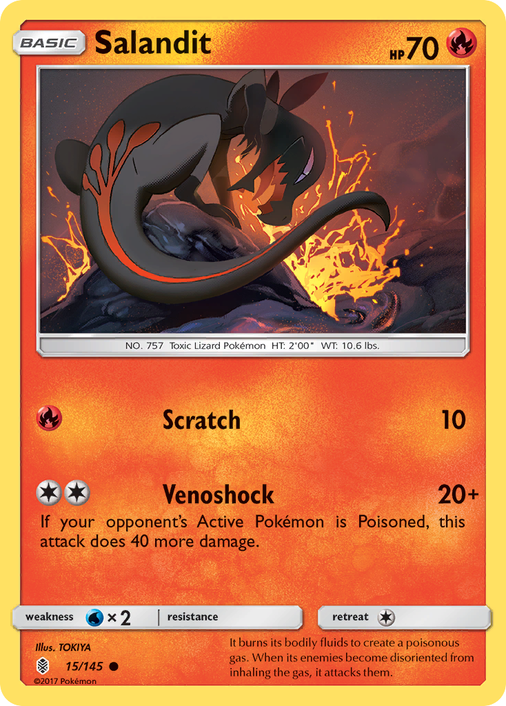 Salandit (15/145) [Sun & Moon: Guardians Rising] | Card Merchant Takapuna