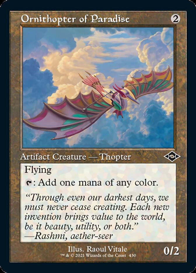 Ornithopter of Paradise (Retro Foil Etched) [Modern Horizons 2] | Card Merchant Takapuna