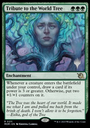 Tribute to the World Tree (Promo Pack) [March of the Machine Promos] | Card Merchant Takapuna