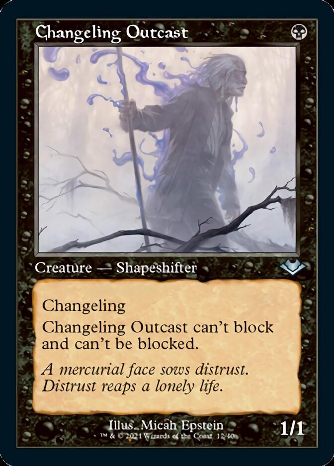 Changeling Outcast (Retro Foil Etched) [Modern Horizons] | Card Merchant Takapuna