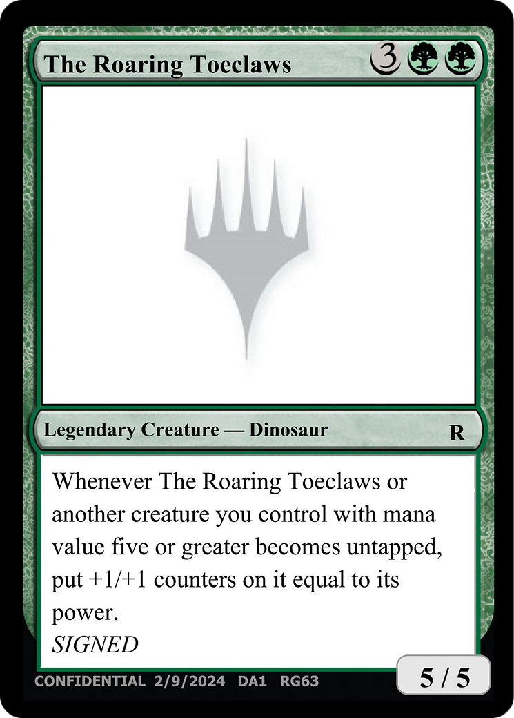 The Roaring Toeclaws [Unknown Event] | Card Merchant Takapuna