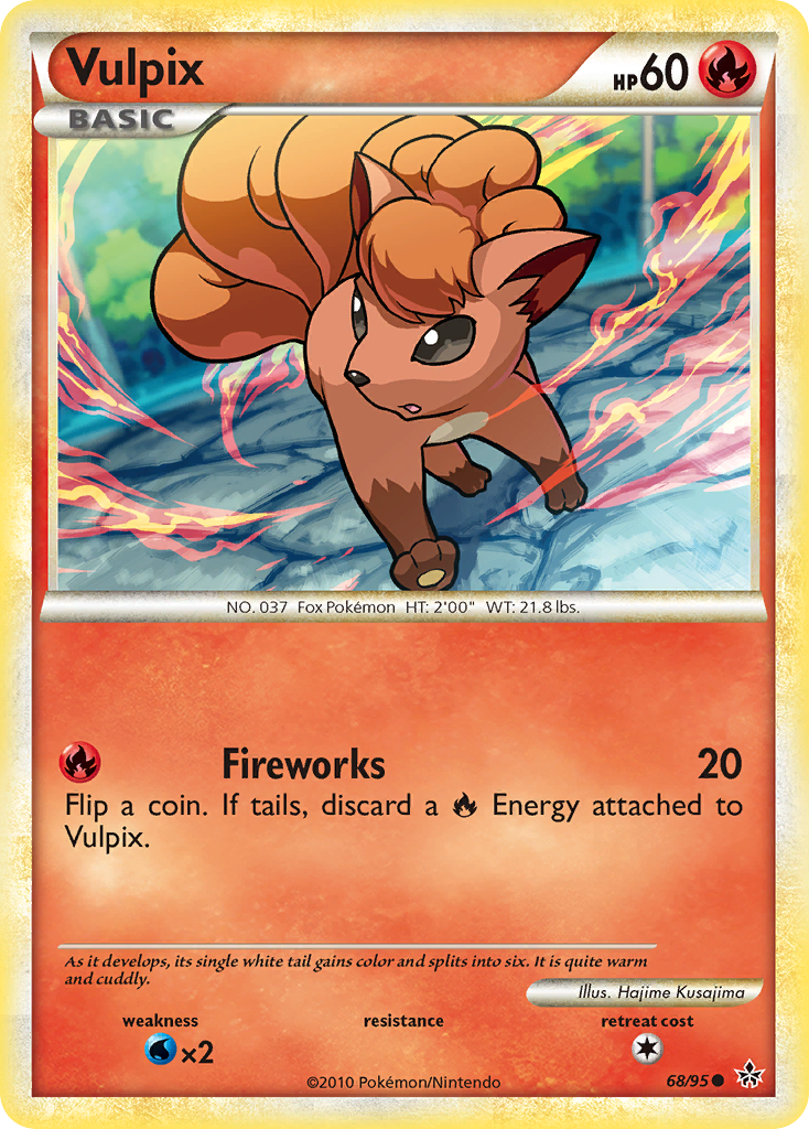 Vulpix (68/95) [HeartGold & SoulSilver: Unleashed] | Card Merchant Takapuna