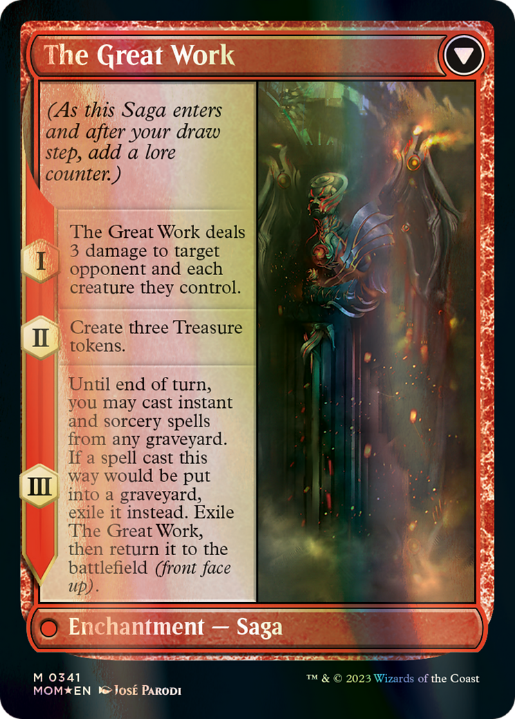 Urabrask // The Great Work (Serialized) [March of the Machine] | Card Merchant Takapuna