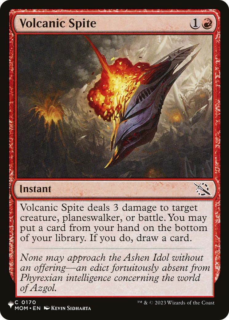 Volcanic Spite [The List Reprints] | Card Merchant Takapuna