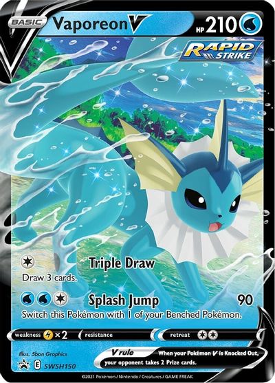 Vaporeon V (SWSH150) [Sword & Shield: Black Star Promos] | Card Merchant Takapuna