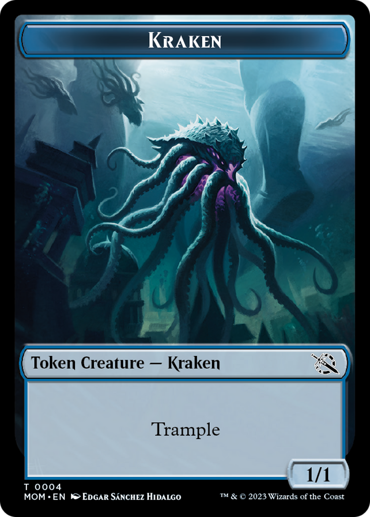 Treasure (20) // Kraken Double-Sided Token [March of the Machine Tokens] | Card Merchant Takapuna