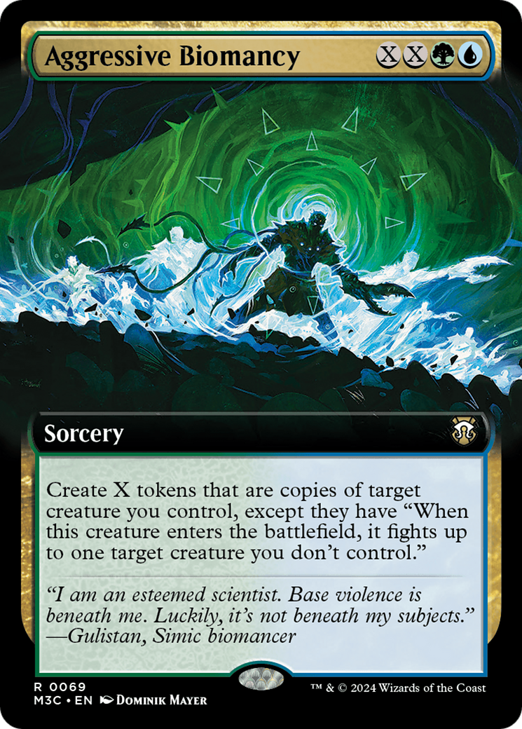 Aggressive Biomancy (Extended Art) (Ripple Foil) [Modern Horizons 3 Commander] | Card Merchant Takapuna