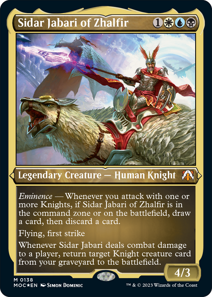 Sidar Jabari of Zhalfir (Display Commander) [March of the Machine Commander] | Card Merchant Takapuna