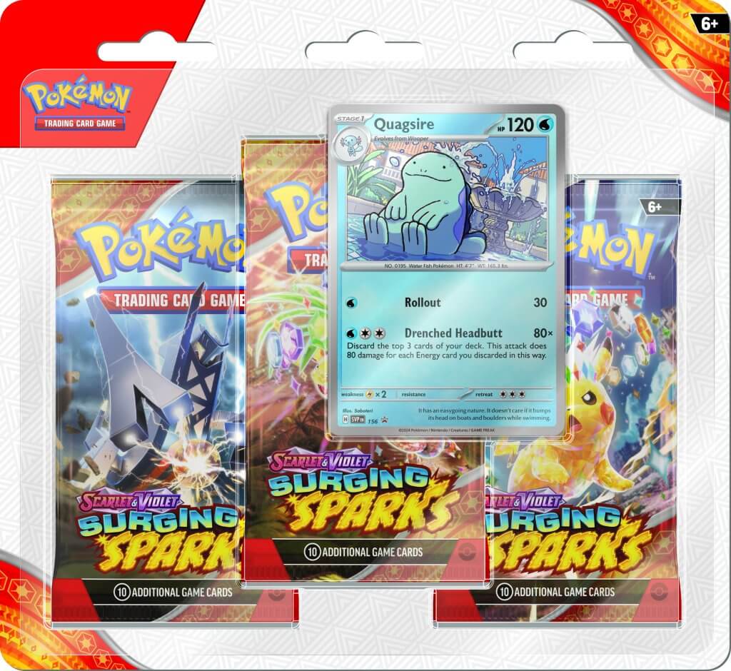 **PRE-ORDER** PKM 3-Pack Blister - Surging Sparks | Card Merchant Takapuna