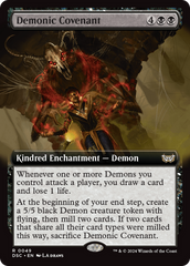 Demonic Covenant (Extended Art) [Duskmourn: House of Horror Commander] | Card Merchant Takapuna