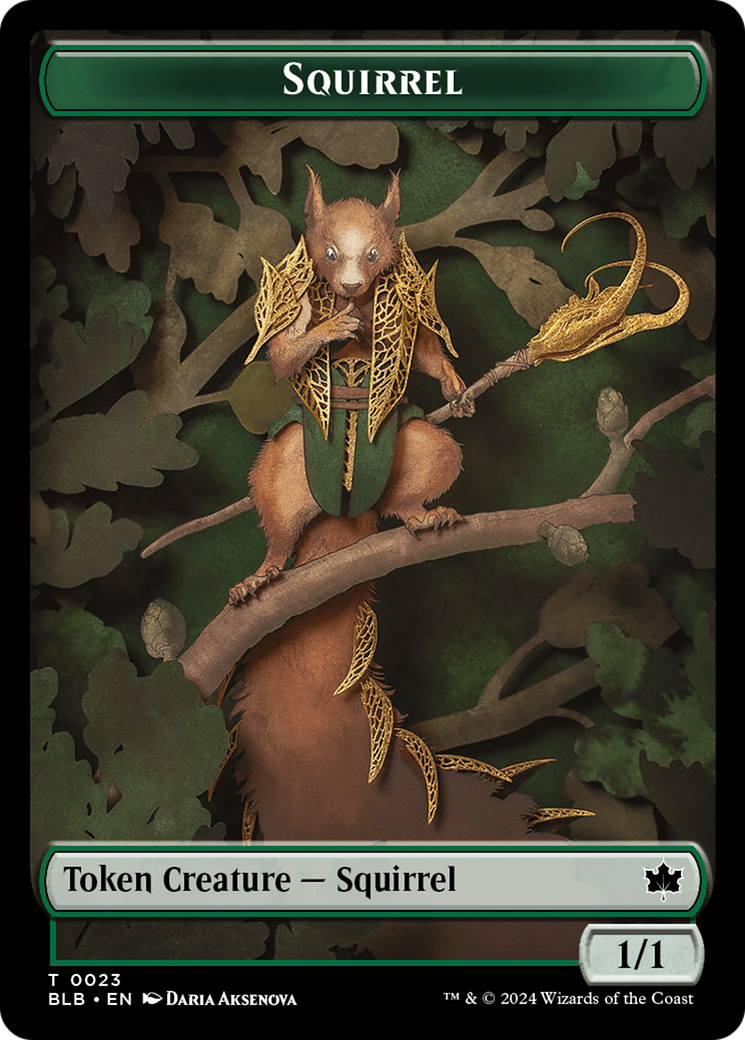 Squirrel // Starscape Cleric Double-Sided Token [Bloomburrow Tokens] | Card Merchant Takapuna