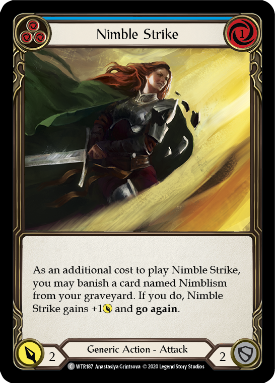 Nimble Strike (Blue) [U-WTR187] (Welcome to Rathe Unlimited)  Unlimited Rainbow Foil | Card Merchant Takapuna