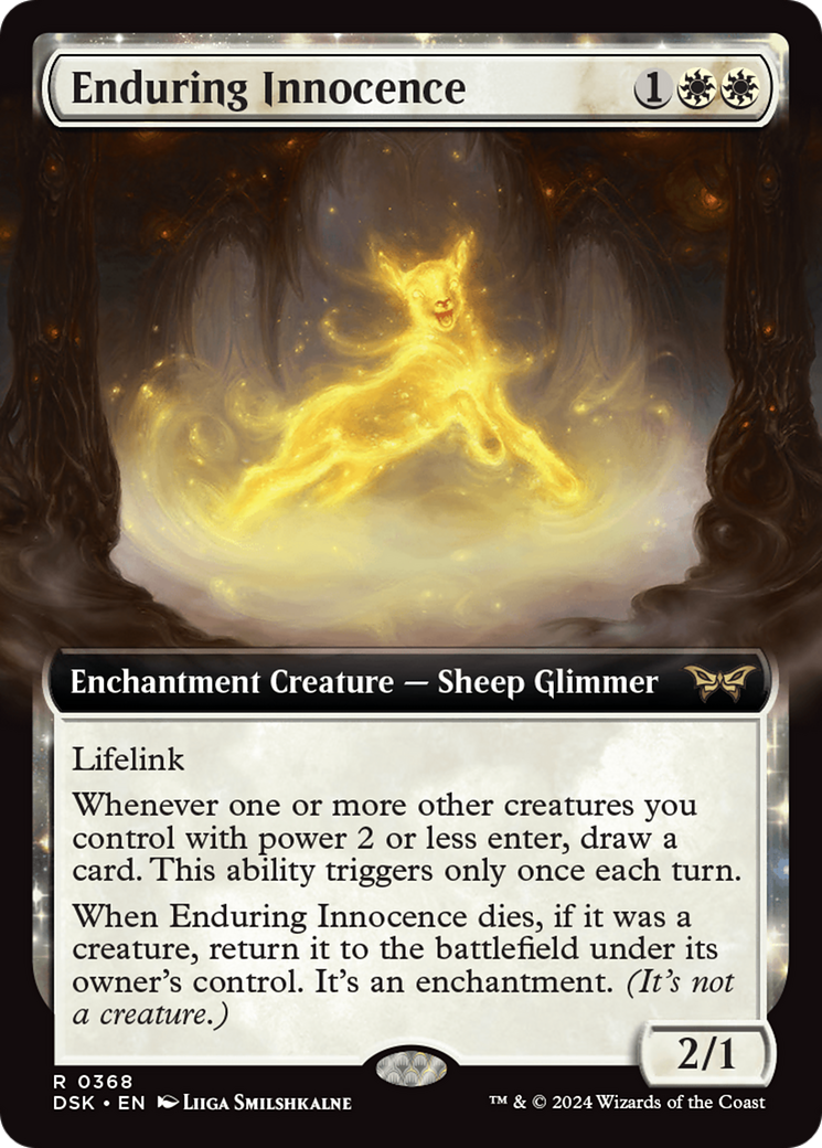 Enduring Innocence (Extended Art) [Duskmourn: House of Horror] | Card Merchant Takapuna