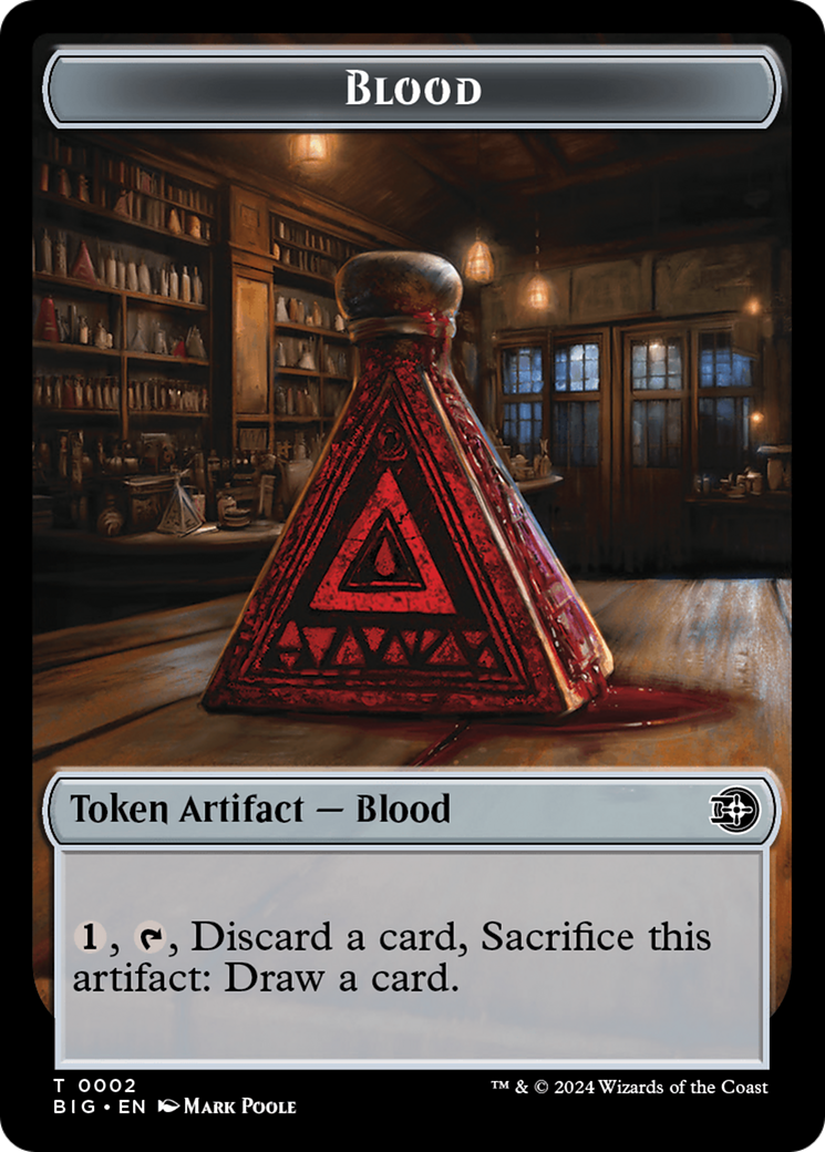 Treasure // Blood Double-Sided Token [Outlaws of Thunder Junction Tokens] | Card Merchant Takapuna