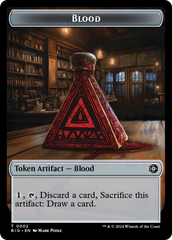 Mercenary // Blood Double-Sided Token [Outlaws of Thunder Junction Tokens] | Card Merchant Takapuna