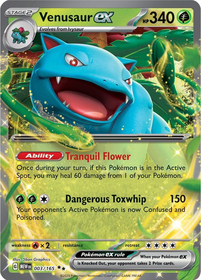 Venusaur ex (003/165) [Scarlet & Violet: 151] | Card Merchant Takapuna