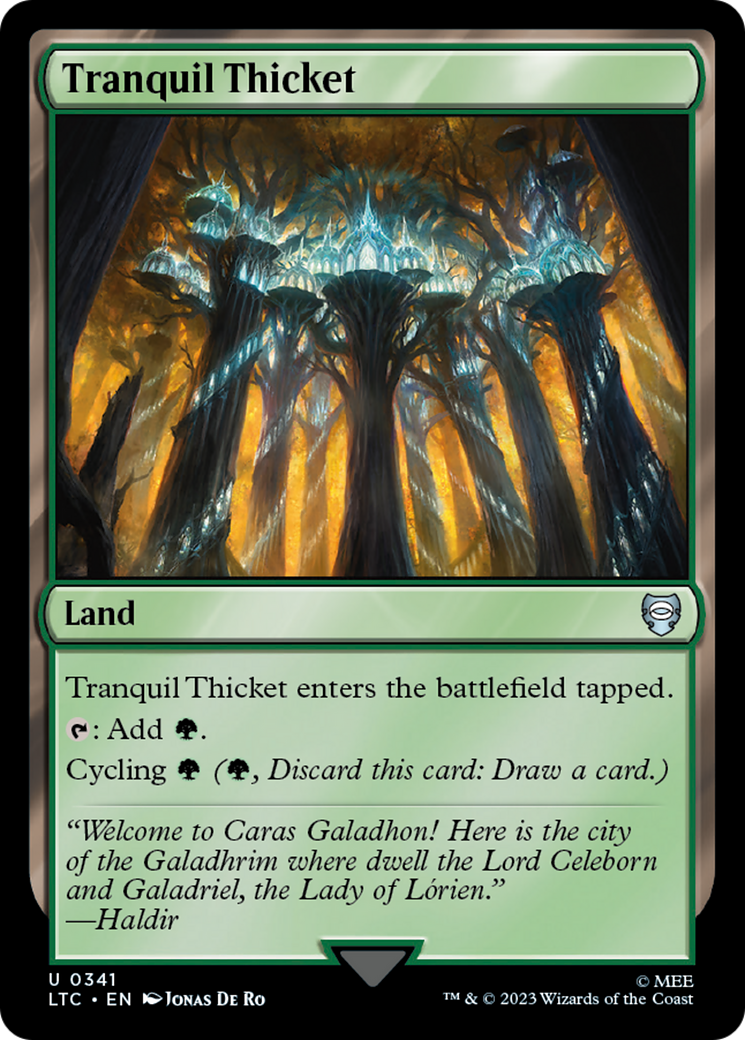 Tranquil Thicket [The Lord of the Rings: Tales of Middle-Earth Commander] | Card Merchant Takapuna