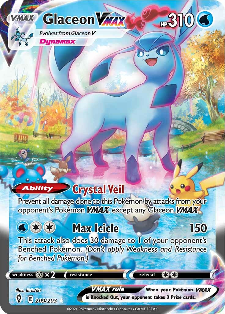 Glaceon VMAX (209/203) [Sword & Shield: Evolving Skies] | Card Merchant Takapuna