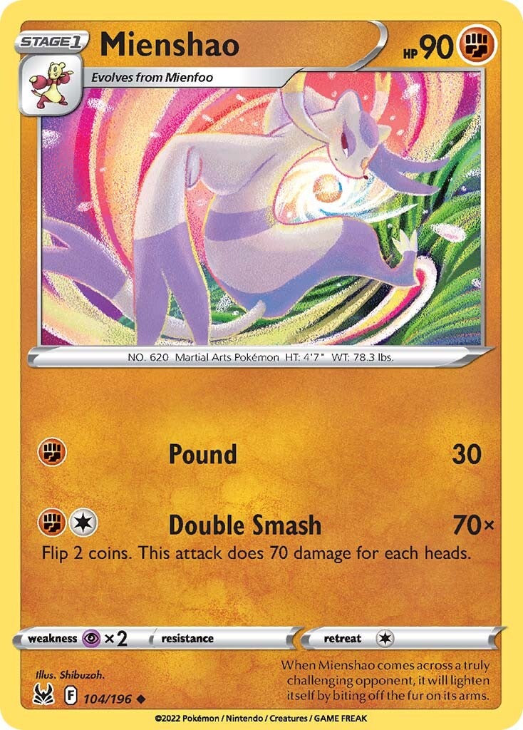 Mienshao (104/196) [Sword & Shield: Lost Origin] | Card Merchant Takapuna