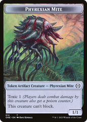 Phyrexian Mite Token (012) // Phyrexian Golem Double-Sided Token [Phyrexia: All Will Be One Tokens] | Card Merchant Takapuna