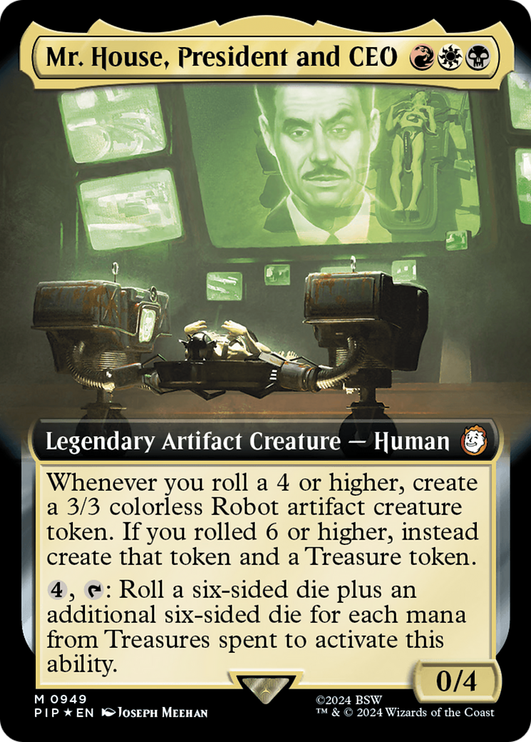 Mr. House, President and CEO (Extended Art) (Surge Foil) [Fallout] | Card Merchant Takapuna