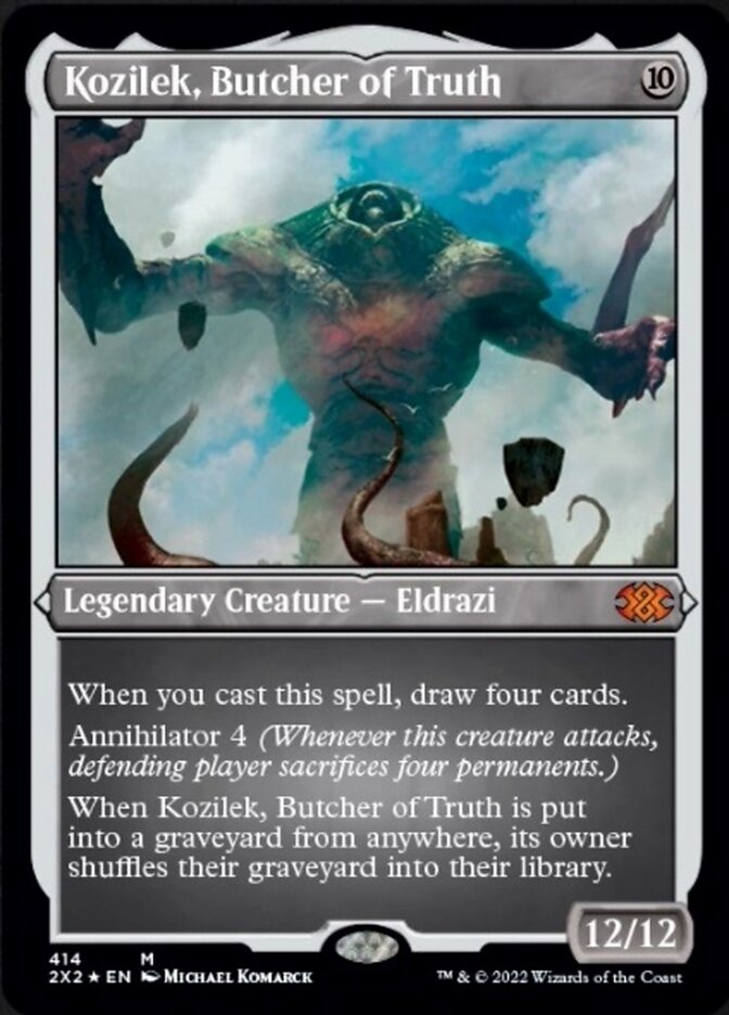 Kozilek, Butcher of Truth (Foil Etched) [Double Masters 2022] | Card Merchant Takapuna