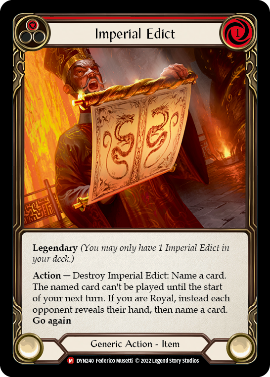 Imperial Edict [DYN240] (Dynasty)  Cold Foil | Card Merchant Takapuna