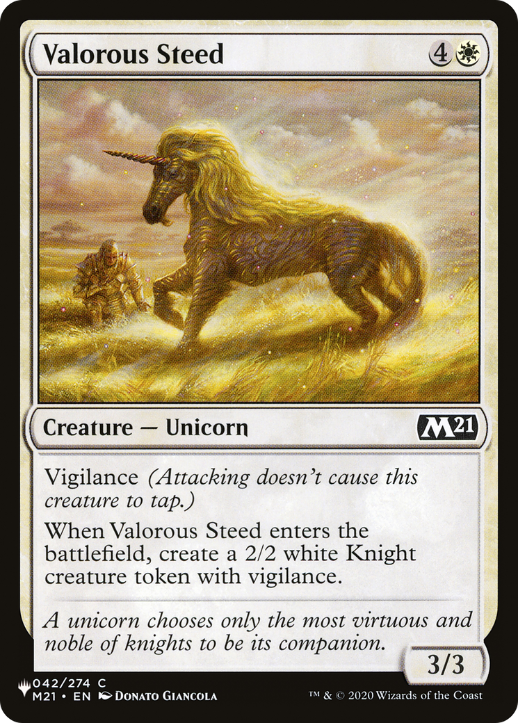 Valorous Steed [The List] | Card Merchant Takapuna