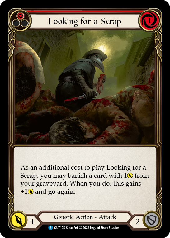 Looking for a Scrap (Red) [OUT195] (Outsiders) | Card Merchant Takapuna