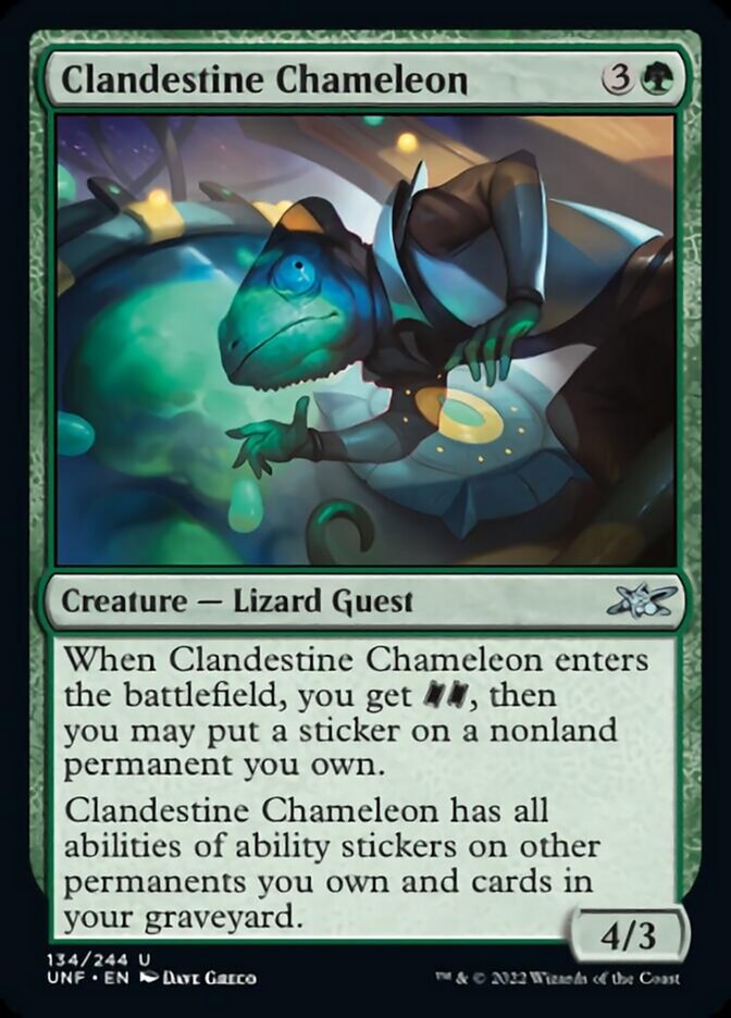 Clandestine Chameleon [Unfinity] | Card Merchant Takapuna