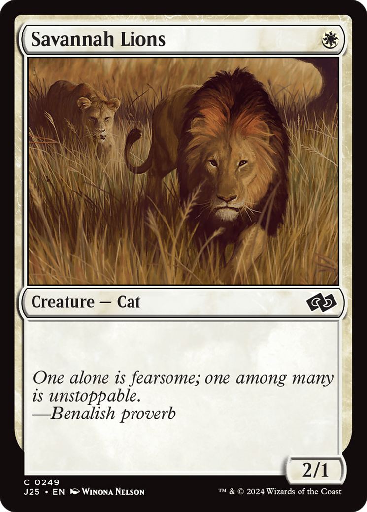 Savannah Lions [Foundations Jumpstart] | Card Merchant Takapuna