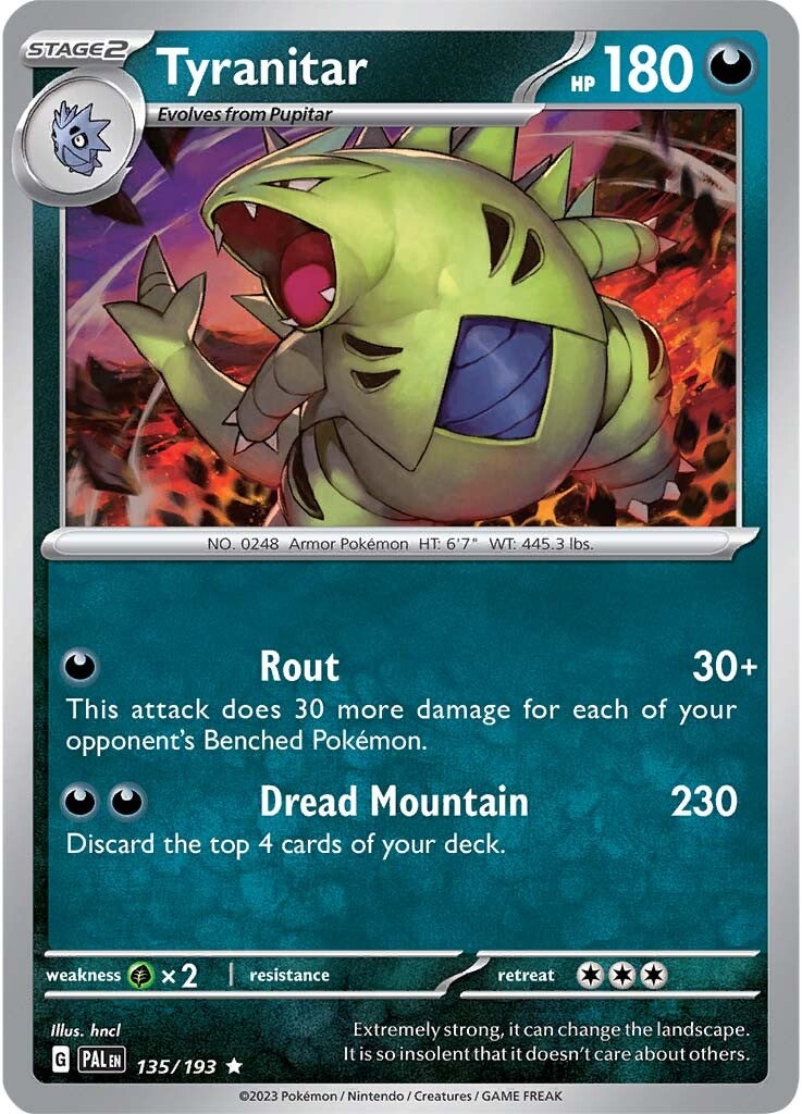 Tyranitar (135/193) [Scarlet & Violet: Paldea Evolved] | Card Merchant Takapuna