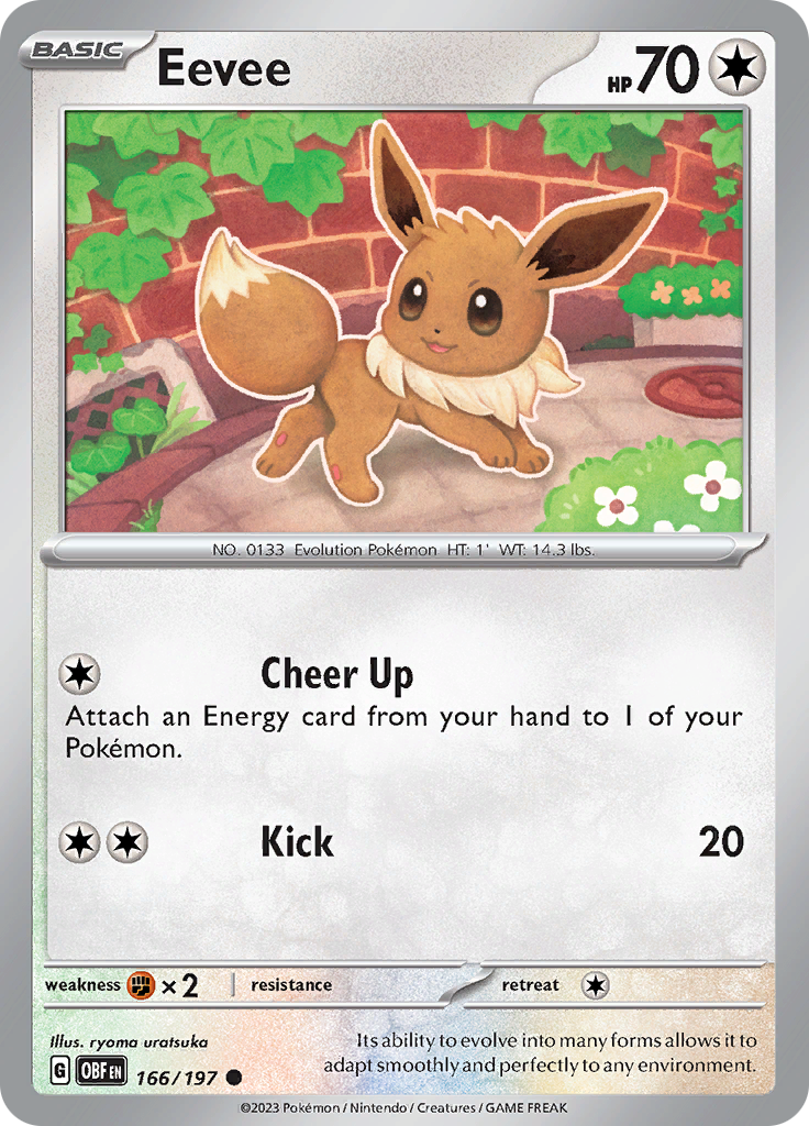 Eevee (166/197) [Scarlet & Violet: Obsidian Flames] | Card Merchant Takapuna