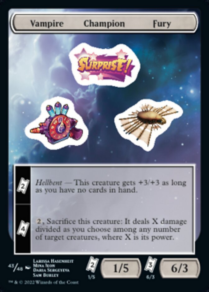 Vampire Champion Fury [Unfinity Stickers] | Card Merchant Takapuna