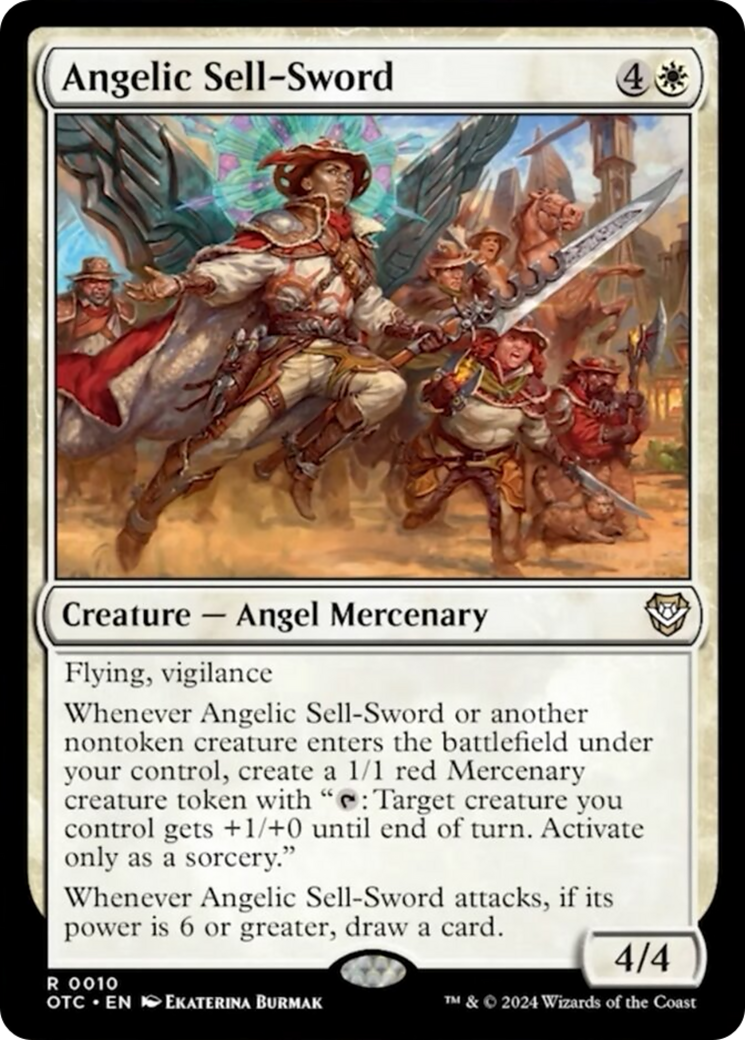 Angelic Sell-Sword [Outlaws of Thunder Junction Commander] | Card Merchant Takapuna