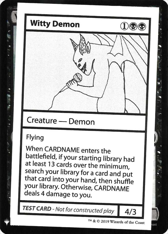 Witty Demon [Mystery Booster Playtest Cards] | Card Merchant Takapuna