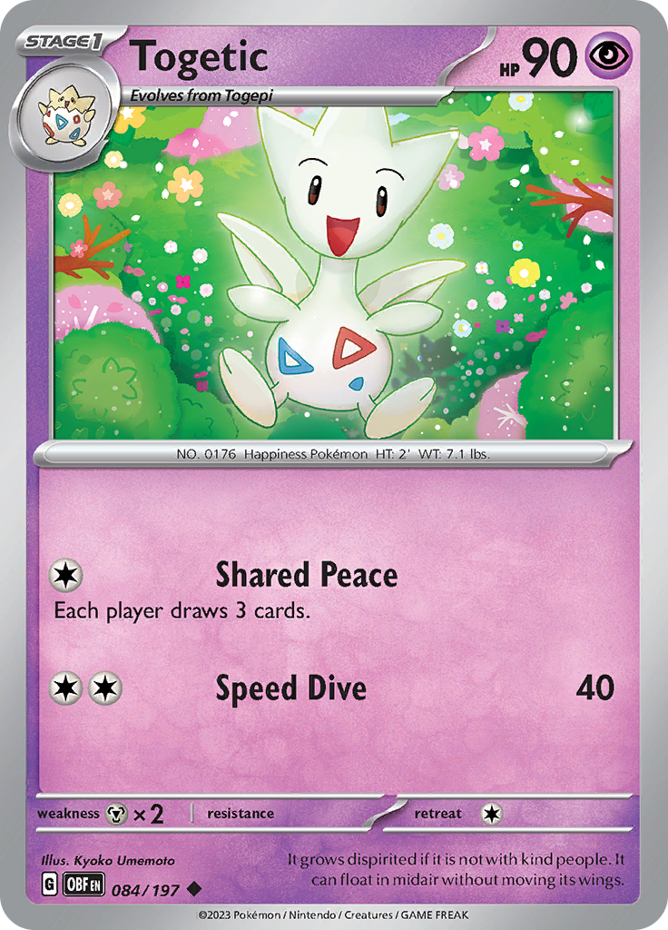 Togetic (084/197) [Scarlet & Violet: Obsidian Flames] | Card Merchant Takapuna