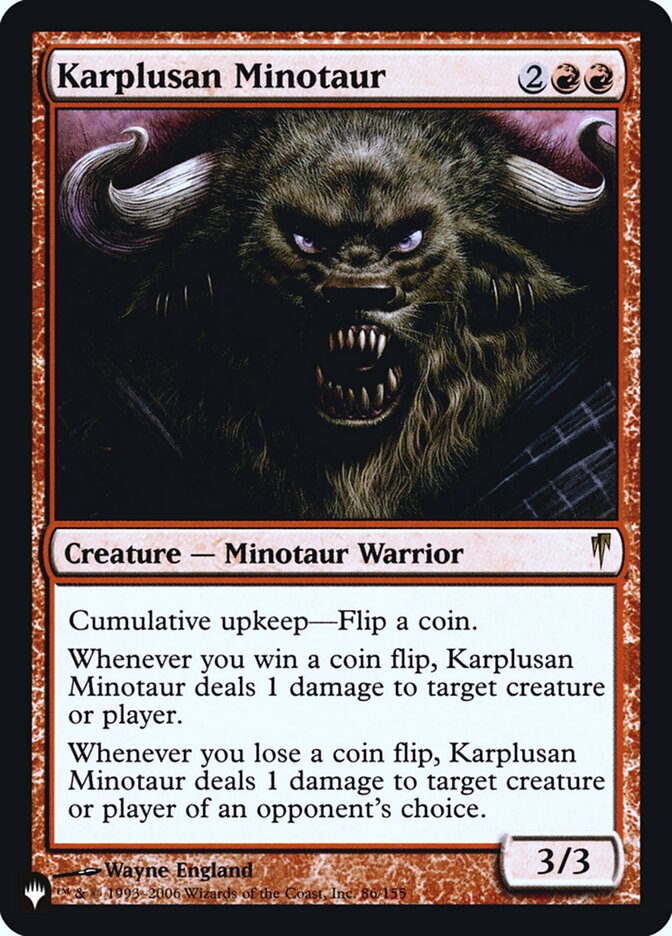 Karplusan Minotaur [Secret Lair: Heads I Win, Tails You Lose] | Card Merchant Takapuna