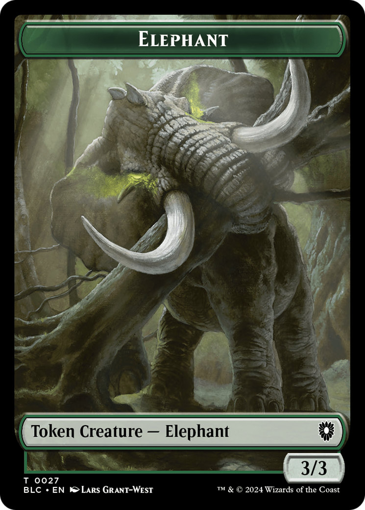 Elephant // Squid Double-Sided Token [Bloomburrow Commander Tokens] | Card Merchant Takapuna