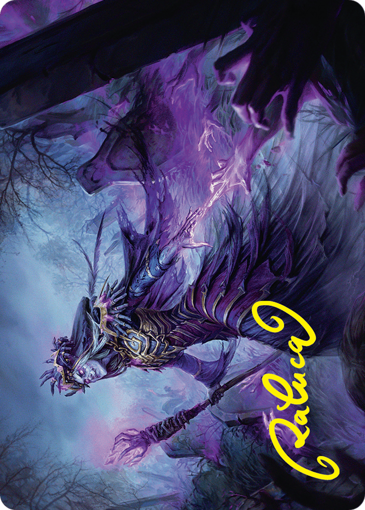 Zul Ashur, Lich Lord Art Card (10/54) (Gold-Stamped Signature) [Foundations Art Series] | Card Merchant Takapuna