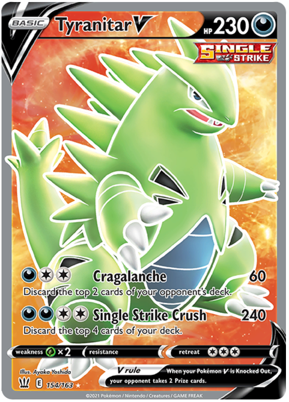 Tyranitar V (154/163) [Sword & Shield: Battle Styles] | Card Merchant Takapuna