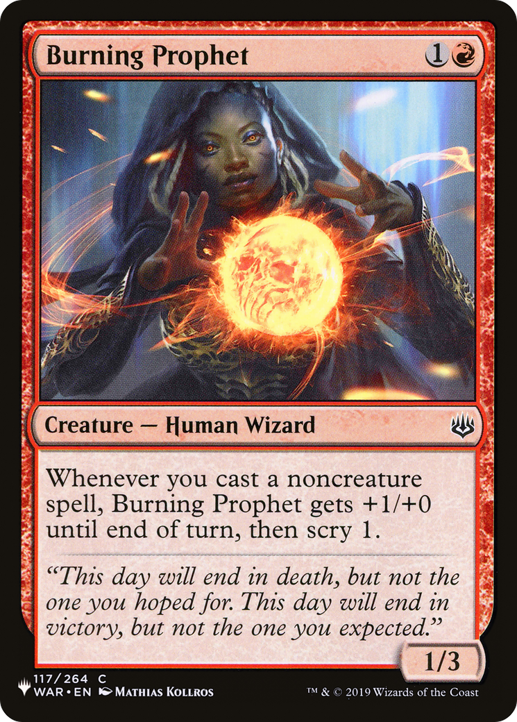 Burning Prophet [The List] | Card Merchant Takapuna