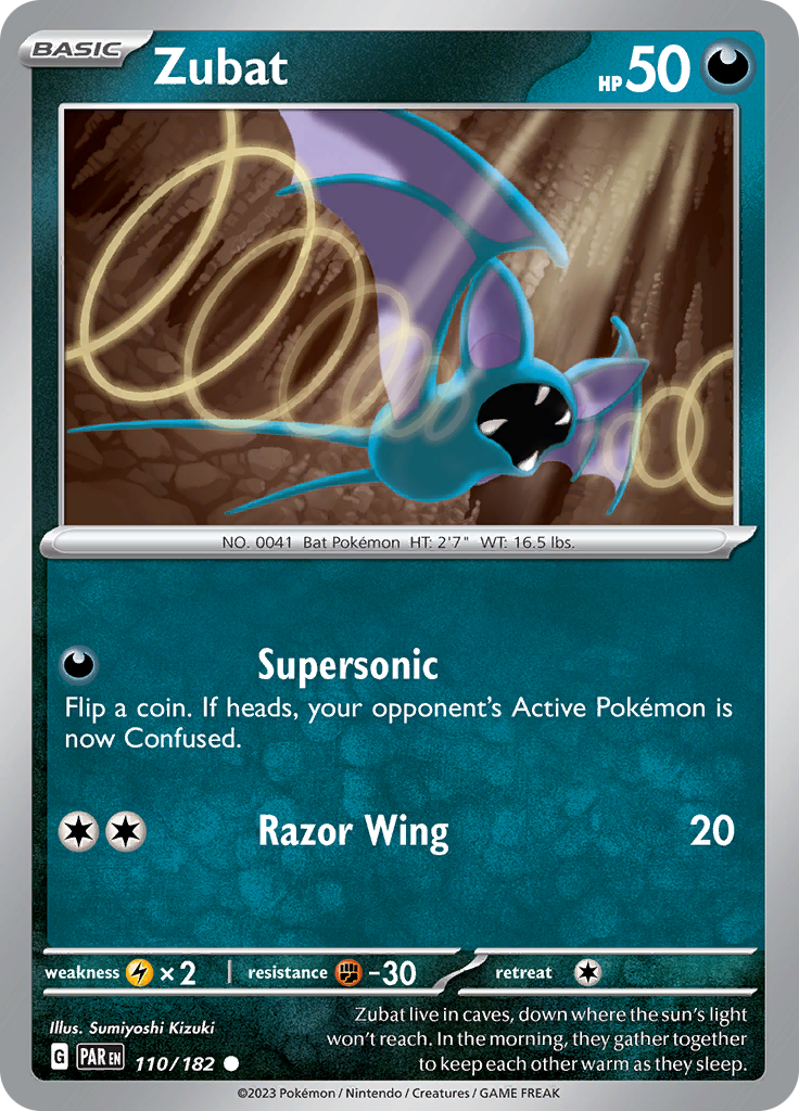 Zubat (110/182) [Scarlet & Violet: Paradox Rift] | Card Merchant Takapuna