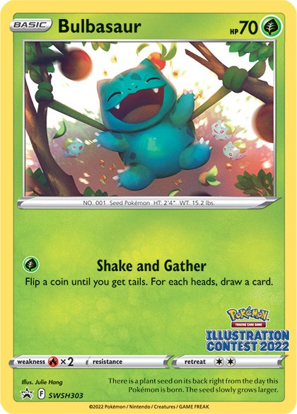 Bulbasaur (SWSH303) (Illustration Contest 2022) [Sword & Shield: Black Star Promos] | Card Merchant Takapuna